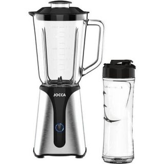 Blender - JOCCA - 350 W - Bol en verre 1 L - Bouteille 600 ml - Noir