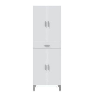 Colonne 4 portes et 1 tiroir blanc brillant L60 cm