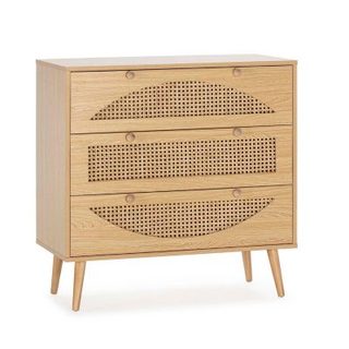 Commode Luna 3 tiroirs couleur chêne