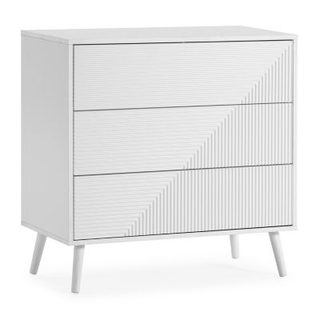 Commode Telmo 3 tiroirs couleur Blanc