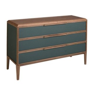 Commode en pvc vert fonce et noyer 7150 - 119x46x75 cm