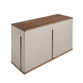Commode en bois gris et noyer 7168 - 135x48x76 cm