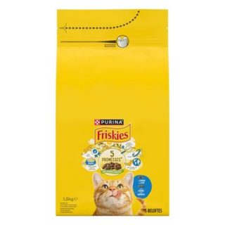 Purina Croquettes chat au Saumon et aux Légumes 1.5KG friskies