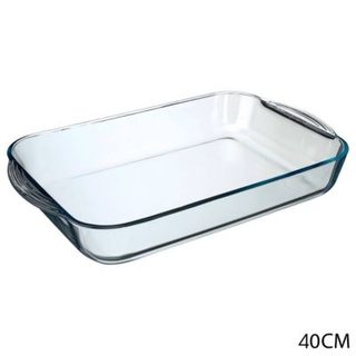 Plat rectangulaire en verre 40x25x6cm - 5five