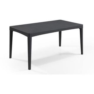 Table de jardin - rectangulaire - gris graphite - en résine - 6 personnes - Girona - Allibert by KETER