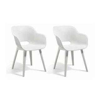 Chaises d'extérieur Akola - Keter - Blanc - Résine - Contemporain - Robuste et léger