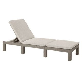 Keter Chaise longue avec coussin Daytona Cappuccino Keter