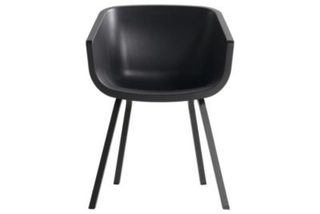 Chalet & Jardin Lot de 2 chaises Amalia Element en résine - pieds en aluminium - Noir