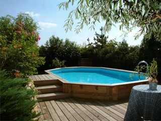 Piscine bois Azura 7,50 x 4,00 x 1,30 m - Liner bleu - Ubbink