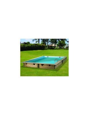 Piscine carré Azura 300 x 300 x 126 cm - Bleu
