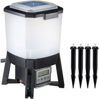 Distributeur automatique de nourriture pour poissons - UBBINK - Solaire - Réservoir 6 L - 1 a 6 nourrissages/jour - Portée 1 a