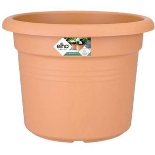 Pot de fleurs - GREEN BASICS - Plastique - Terre Cuite Doux - Cylindrique - 43,8xH33,8cm - 100% récyclé - ELHO
