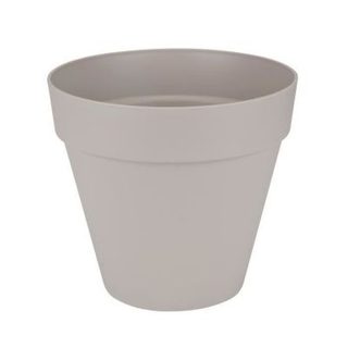 ELHO Pot de fleurs rond avec roues Loft Urban - 50 cm - Gris chaud