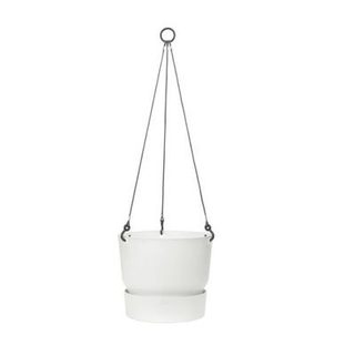 ELHO Pot de fleurs a suspendre Greenville 24 - Exterieur - O 23,9 x H 20,3 cm - Blanc