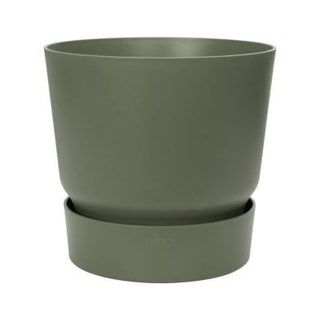 ELHO Pot de fleurs rond Greenville 25 - Extérieur - 24,48 x H 23,31 cm - Vert feuille