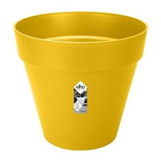 Pot de fleurs rond Loft Urban avec roues - diamètre 50 x H.44 cm - Ocre - Elho
