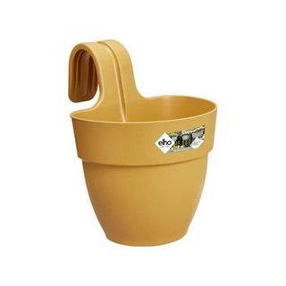 ELHO - Pot de fleurs -  Vibia Campana Easy Hanger Small - Jaune Miel - Balcon exterieur - L 24.1 x W 20.5 x H 26.5 cm