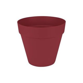 Pot de fleur - Elho - Loft Urban Rond - Roues 40 - Rouge - L 39 x B 38.5 x H 35 cm - Extérieur - 100% recyclé