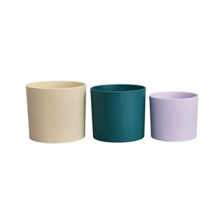 Pot de fleur - Elho - Lex Pott - Set 14 - Blanc Vert Violet - L 14 x B 13.8 x H 12 cm - Intérieur - 100% recyclé