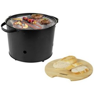 Princess 112240 barbecue hybride 2 en 1 électrique et charbon de 32 cm, thermostat réglable