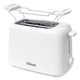 Grille-pain compact 2 tranches BR-1061 blanc - 6 niveaux de brunissage, grille viennoiseries incluse