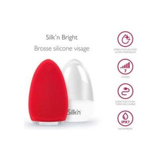 Brosse visage Silk'n BRIGHT silicone rechargeable rouge FB1PE1001 7 vitesses