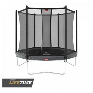 Trampoline Favorit Regular 330 Grey avec Filet de securité Comfort