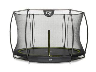 Trampoline enterré Silhouette diamètre 3,05 m avec filet de sécurité Noir - Exit Toys