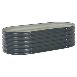 Jardinière - vidaXL - 160x80x44 cm - Acier galvanisé - Gris - Rectangulaire