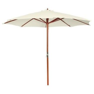 vidaXL Parasol 300x258 cm Blanc sable