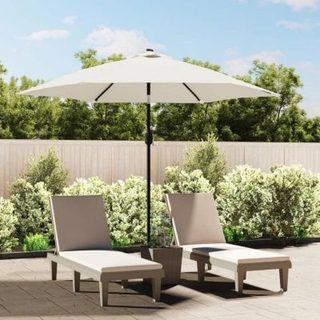 vidaXL Parasol de Jardin en Porte-à-faux avec LED, Pare-soleil de Patio, Abri de Soleil, Parasol Suspendu avec Manivelle 42204