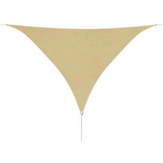 vidaXL Parasol en tissu Oxford triangulaire 5x5x5 m Beige