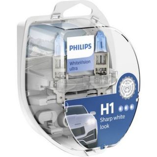 Philips Automotive 12258WVUSM Ampoule halogène WhiteVision Ultra H1 55 W 12 V, 1550 lm, paire