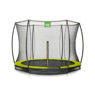 Trampoline enterré EXIT Silhouette D244cm avec filet de sécurité vert