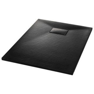 Vidaxl Bac de douche SMC Noir 100x70 cm