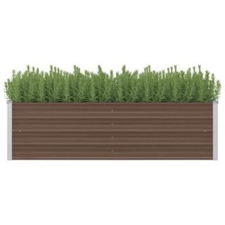 vidaXL Lit surélevé de jardin Marron 160x40x45 cm Acier galvanisé