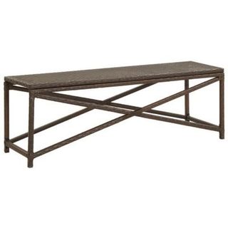 vidaXL Banc de jardin 120 cm Résine tressée Marron