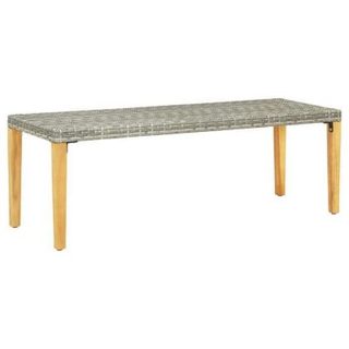 vidaXL Banc de jardin 80 cm Résine tressée Gris 46487