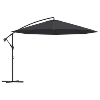 Parasol Déporté - VIDAXL - 350x268 cm - Aluminium - Noir - Mécanisme Manuel