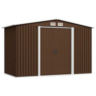 vidaXL Abri de stockage pour jardin Marron 257x205x178 cm Acier 47031