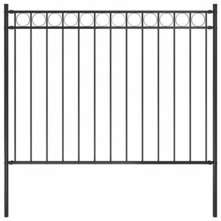 Clôture de jardin ASSEN en acier noir 1,7 x 1,2 m vidaXL