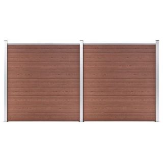 Clôture de jardin WPC 353x186 cm Marron vidaXL