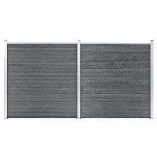 Clôture de jardin WPC 353x186 cm Gris vidaXL