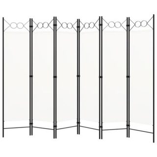 Cloison de séparation 6 panneaux Blanc 240x180 cm vidaXL