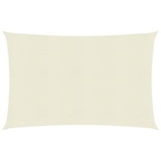 vidaXL Voile d'ombrage 160 g/m2 Crème 4x5 m PEHD