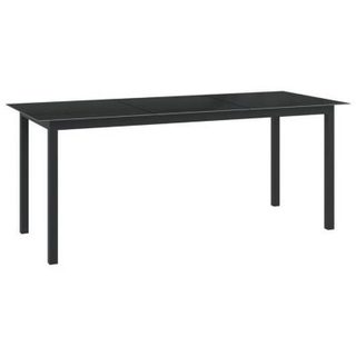 vidaXL Table de Jardin Table de Salle à Manger de Patio Table d'Extérieur Table à Dîner de Balcon Noir 190x90x74 cm 312202