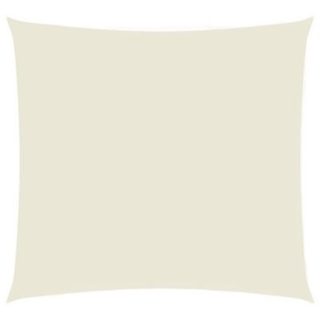 Voile de parasol tissu oxford carré 5x5 m crème vidaXL