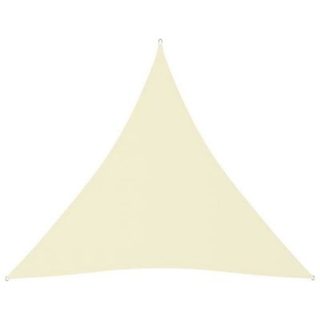 vidaXL Voile de parasol Tissu Oxford triangulaire 3x3x3 m Crème