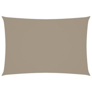 vidaXL Voile de parasol Tissu Oxford rectangulaire 3x5 m Taupe