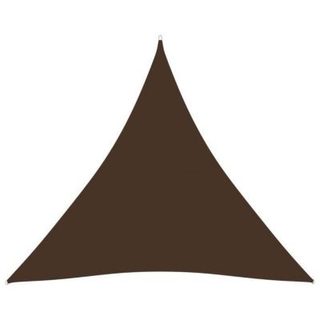 vidaXL Voile de parasol Tissu Oxford triangulaire 5x5x5 m Marron